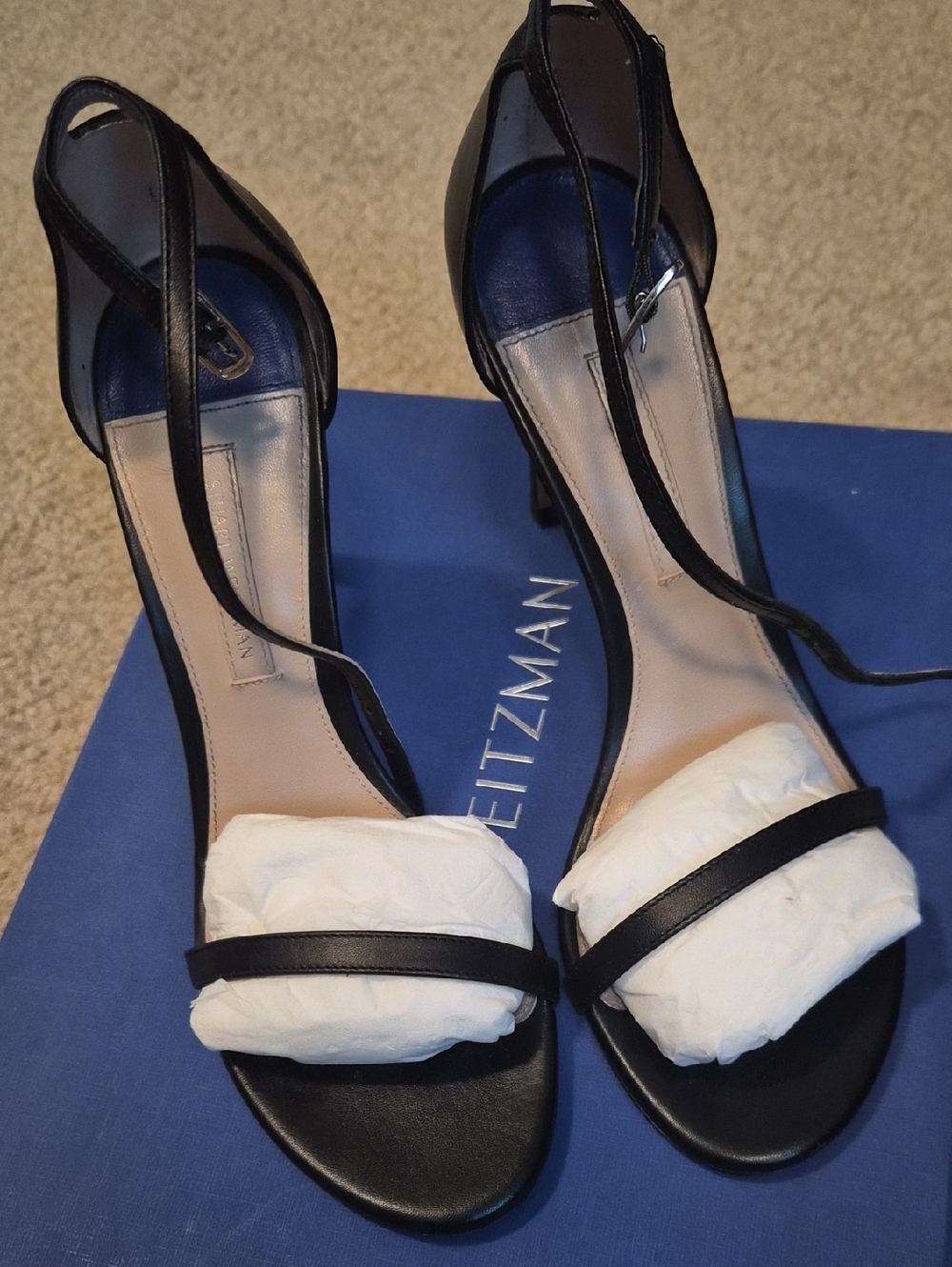 Stuart Weitzman Nudist 1 Song Black Nappa